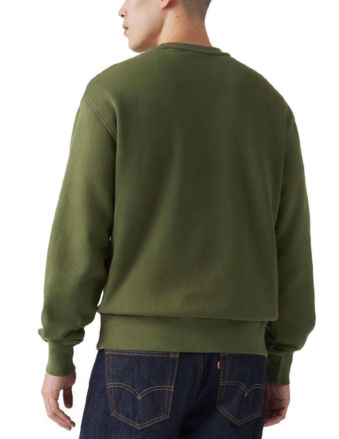 Sudadera Levi´s Authentic verde sin capucha para hombre