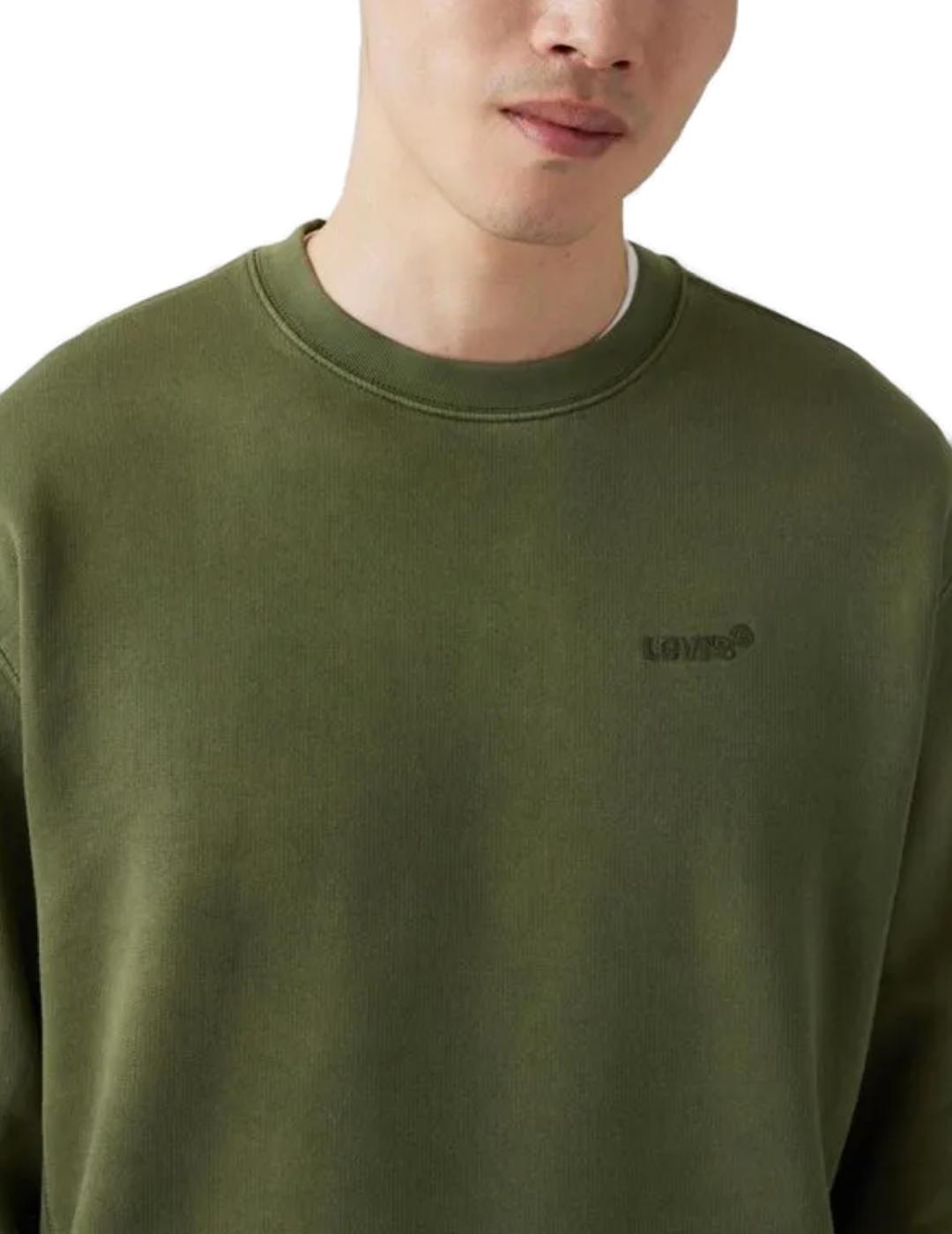 Sudadera Levi´s Authentic verde sin capucha para hombre