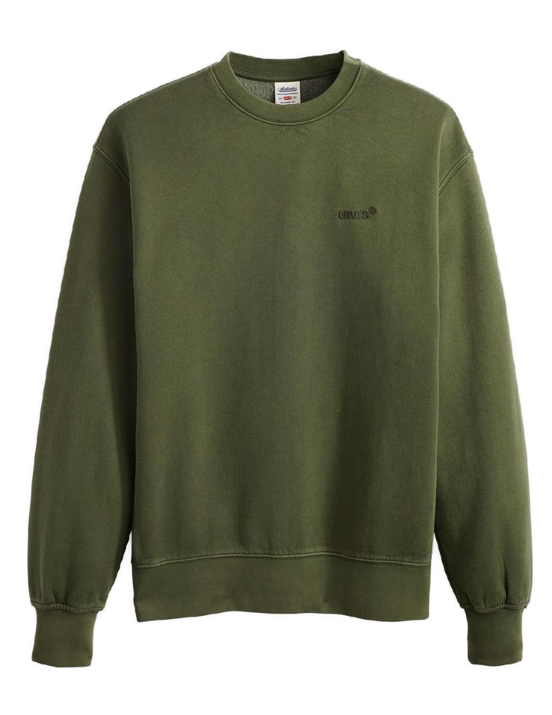 Sudadera Levi´s Authentic verde sin capucha para hombre