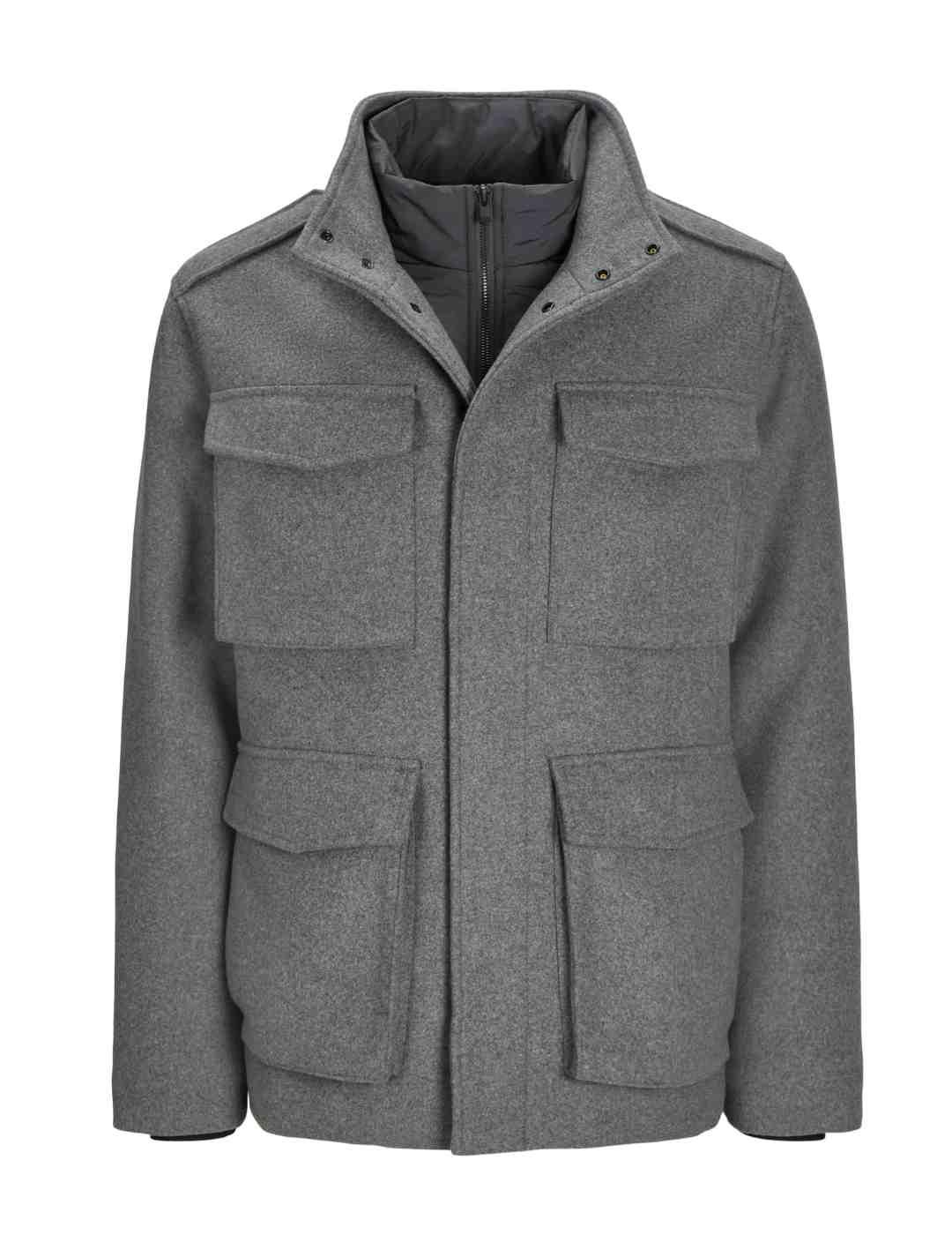 Chaqueta de paño Jack&Jones Calex gris para hombre