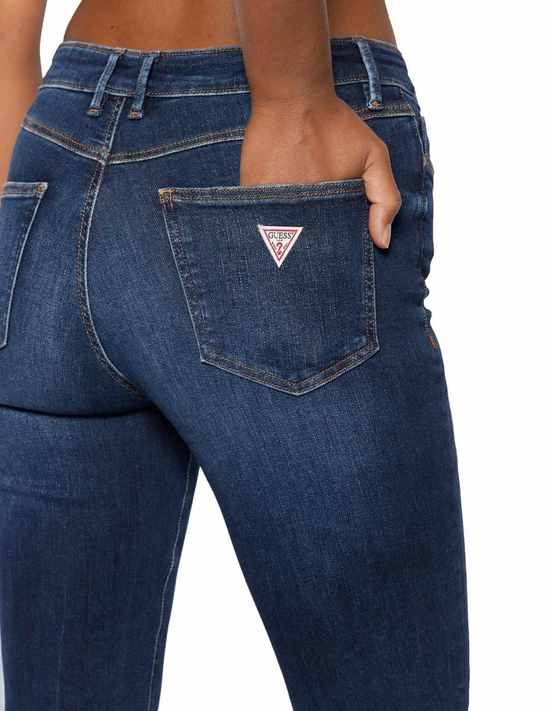 Pantalón vaquero Guess 1981 marino skinny para mujer