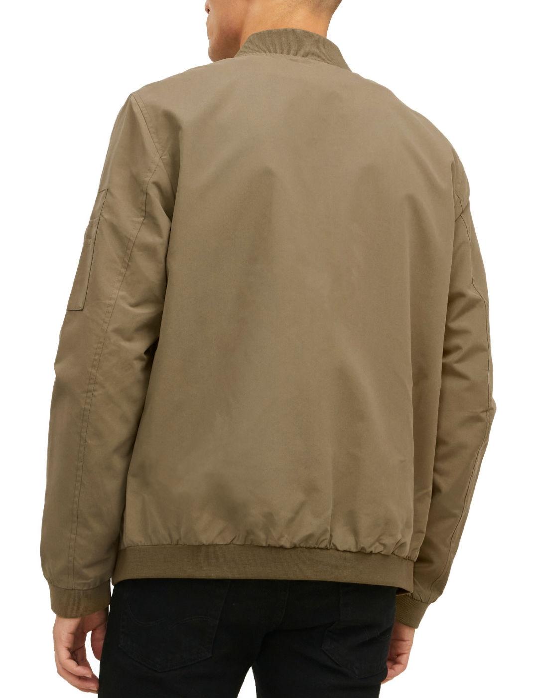 Chaqueta bomber Jack&Jones Rush verde amarronado para hombre