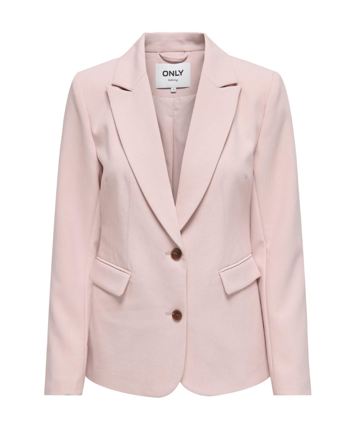 Chaqueta blazer Only Raven rosa palo slim para mujer