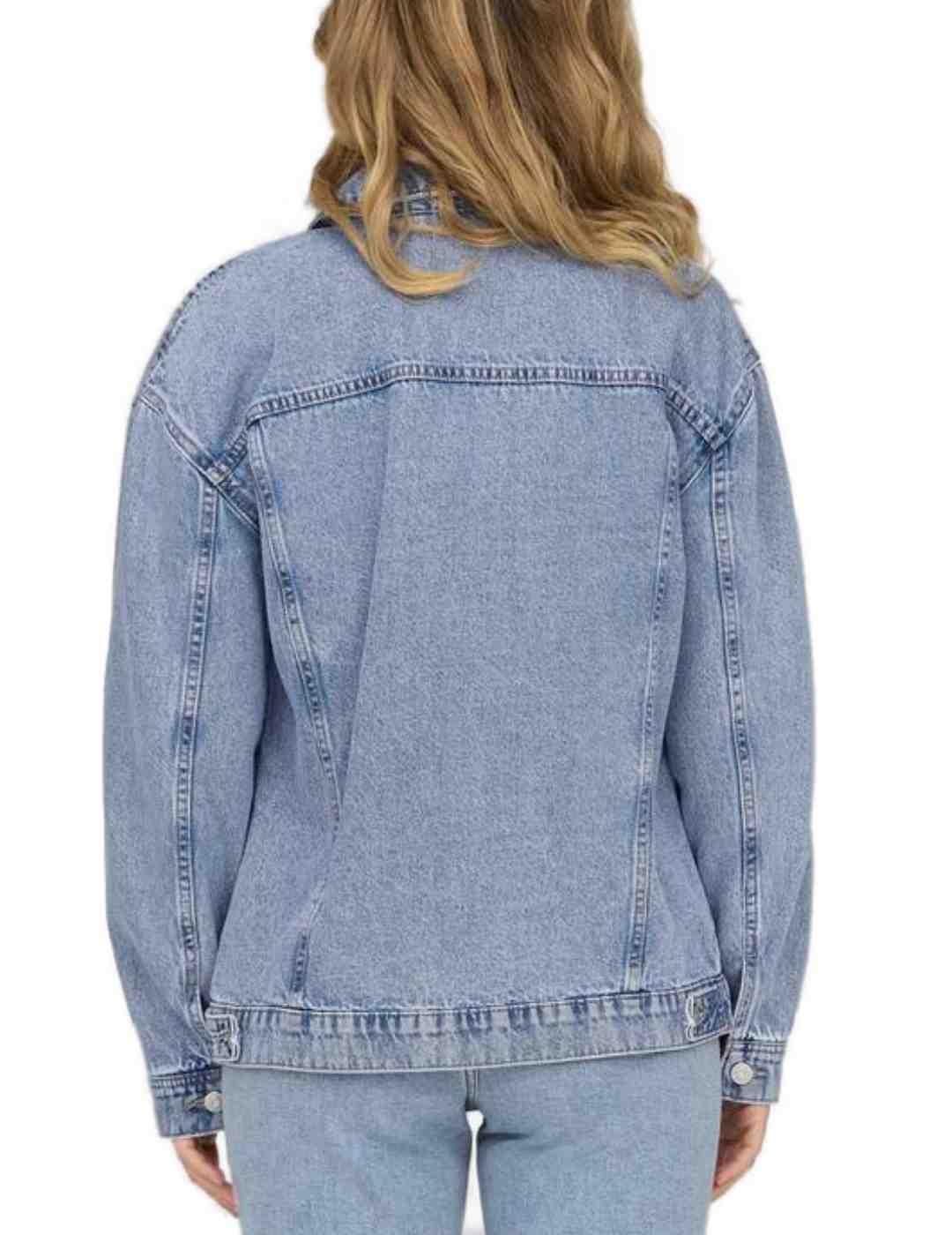 Chaqueta Only Ocean denim azul medio regular para mujer