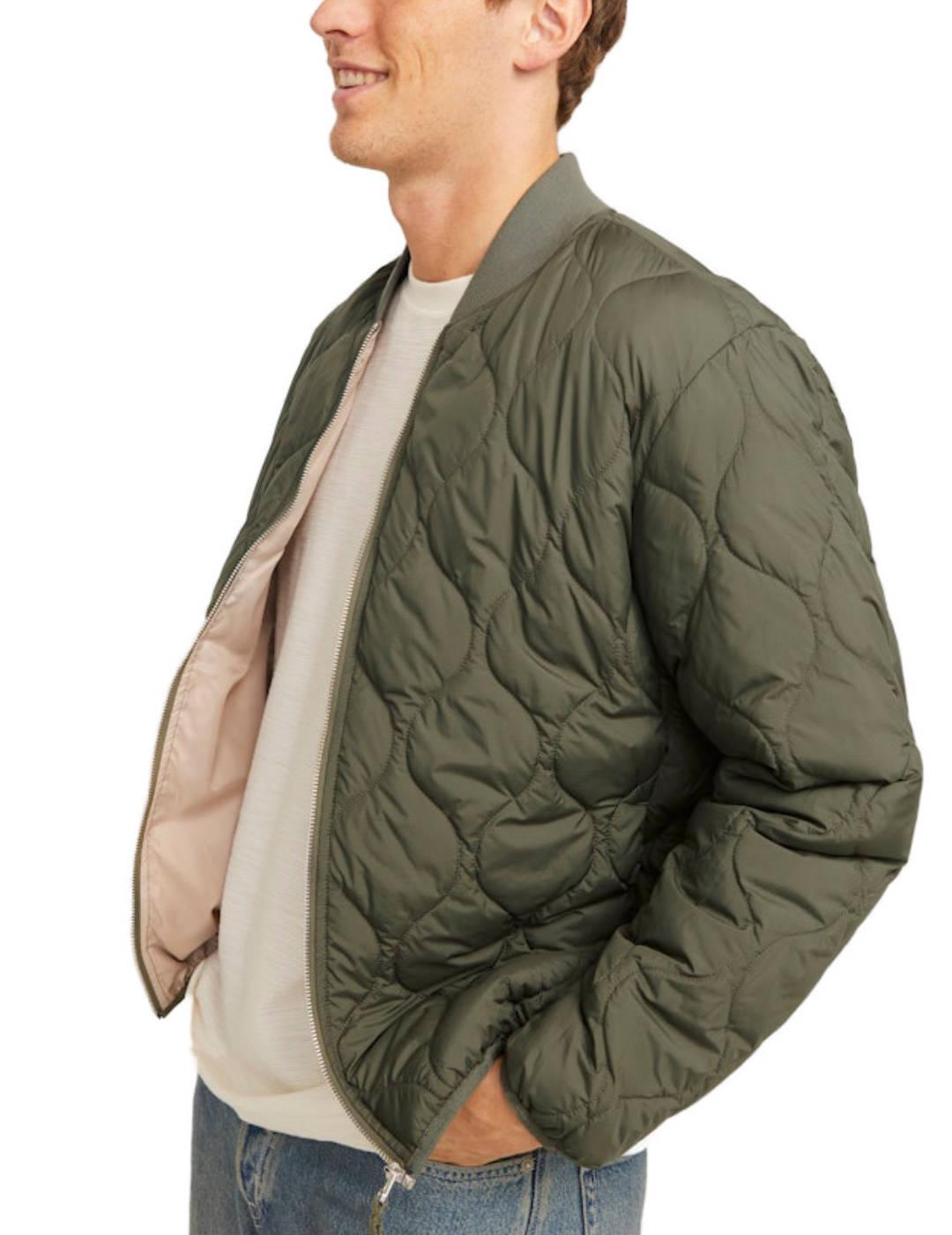 Chaqueta Jack & Jones Koda verde guateada para hombre