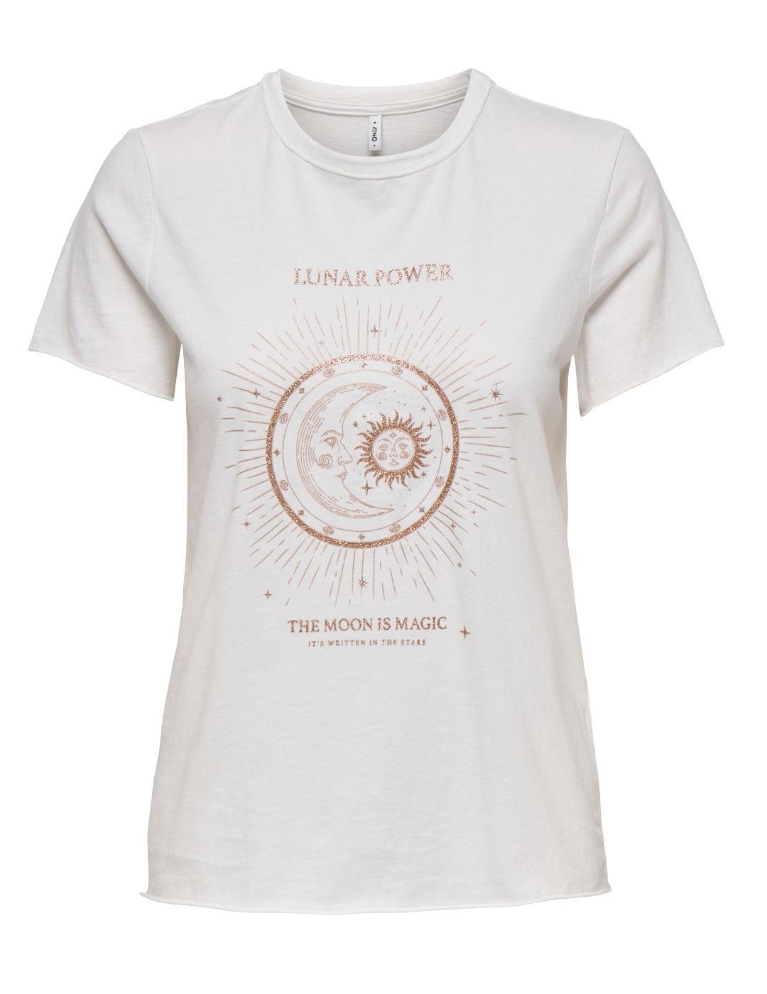 Camiseta Only Lucy lunar power manga corta para mujer