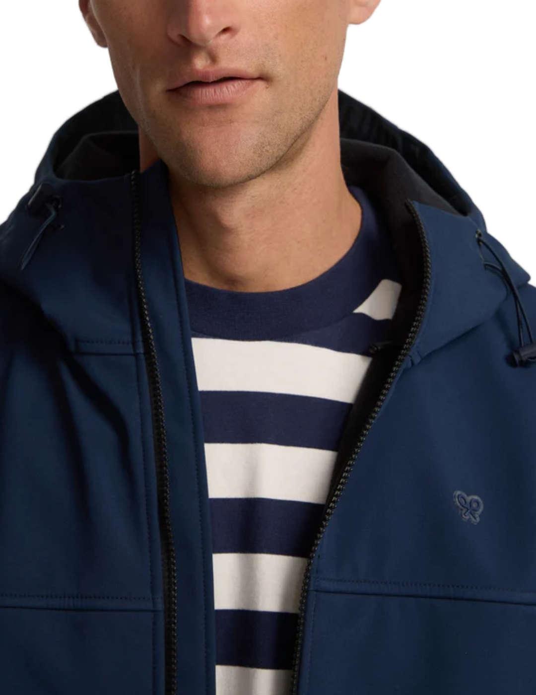 Chaqueta Silbon capucha cortaviento azul marino para hombre