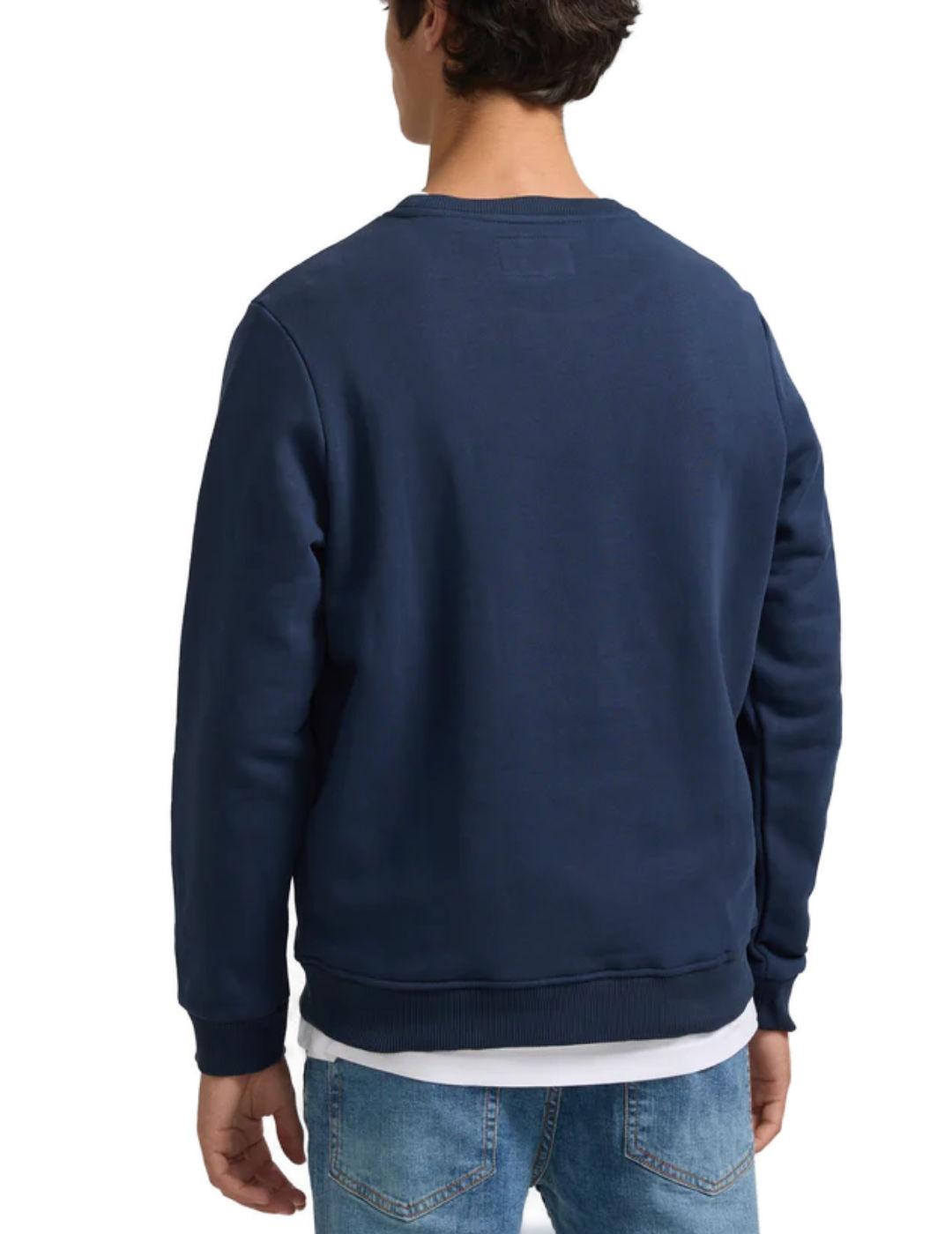 Sudadera Silbon raqueta media marino sin capucha para hombre