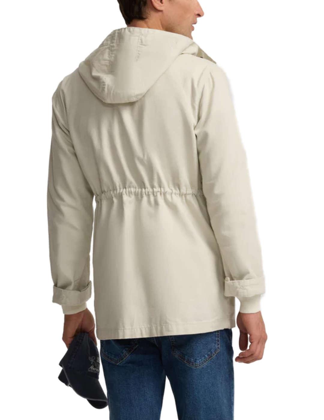 Parka Silbon capucha beige claro con capucha para hombre