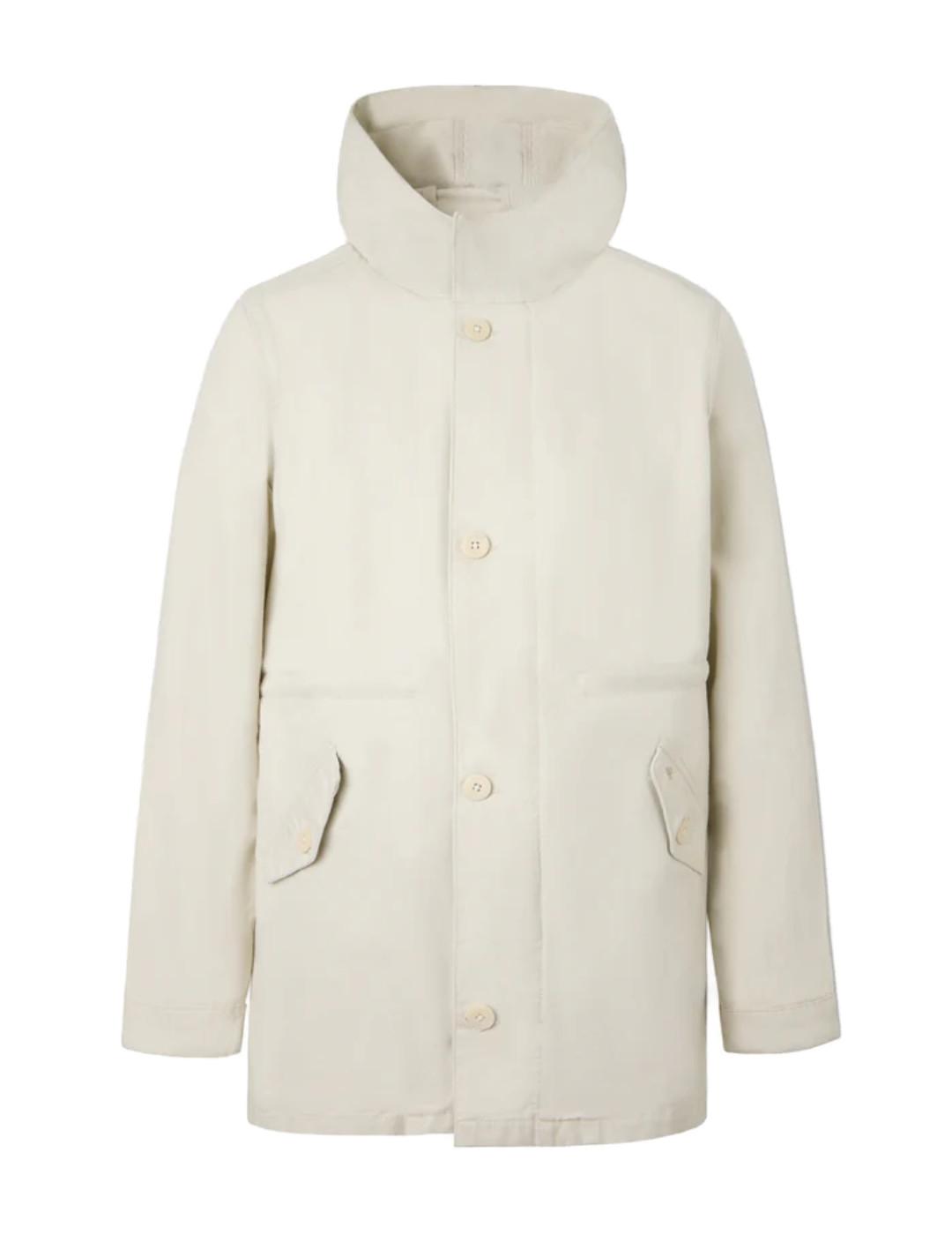 Parka Silbon capucha beige claro con capucha para hombre