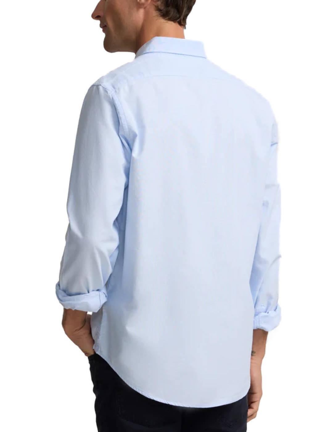 Camisa Silbon sport oxford celeste mini logo para hombre