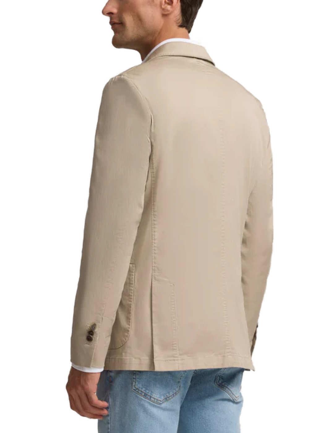 Chaqueta americana Silbon casual beige tailored para hombre