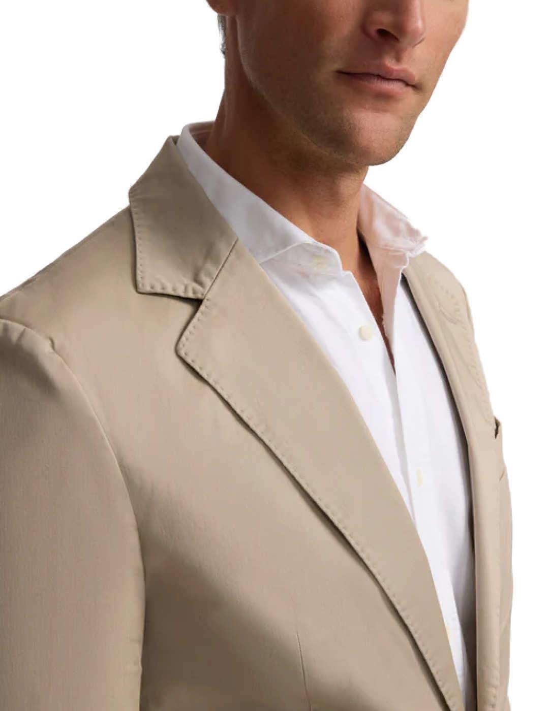 Chaqueta americana Silbon casual beige tailored para hombre