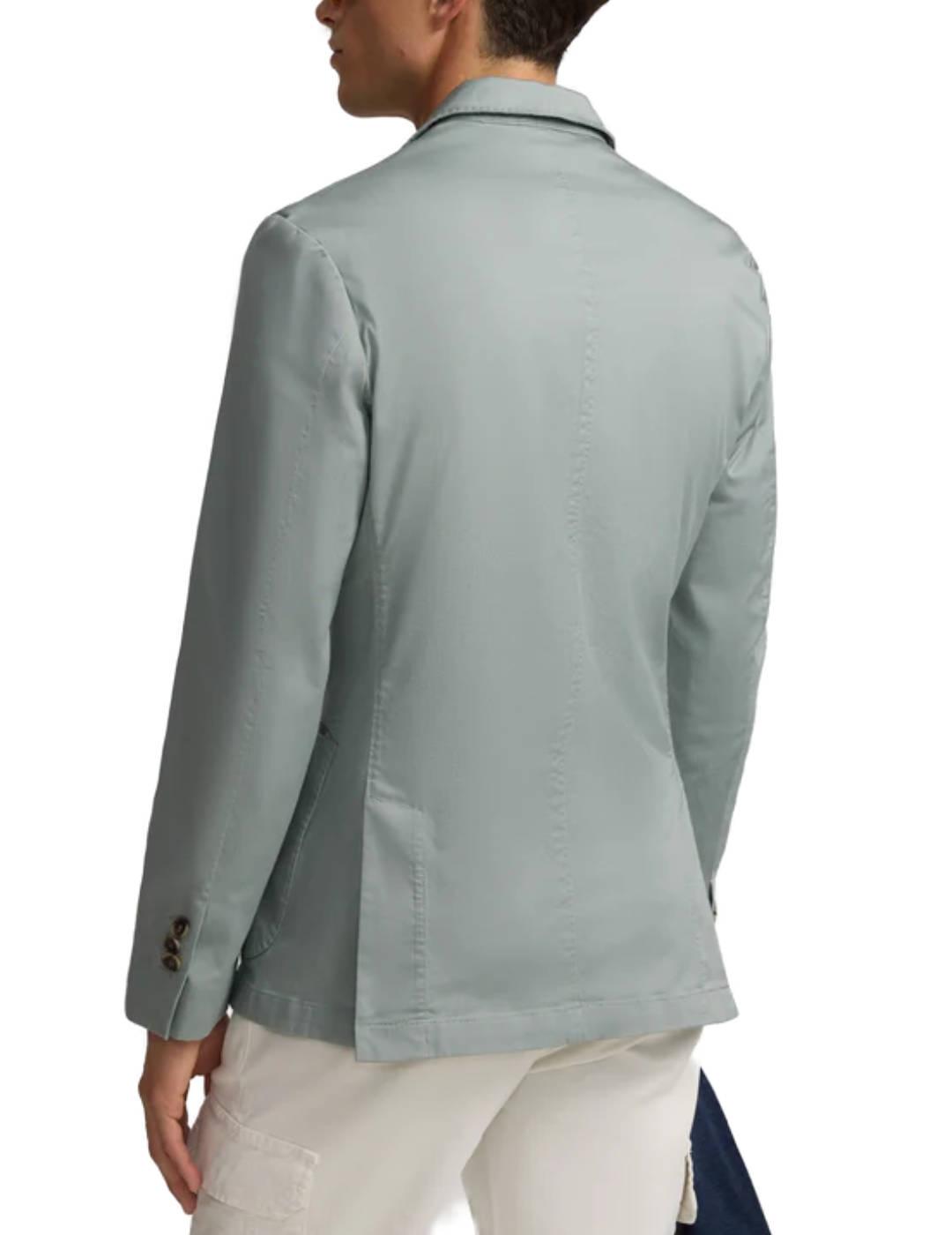  Chaqueta americana Silbon casual verde gris tailored hombre