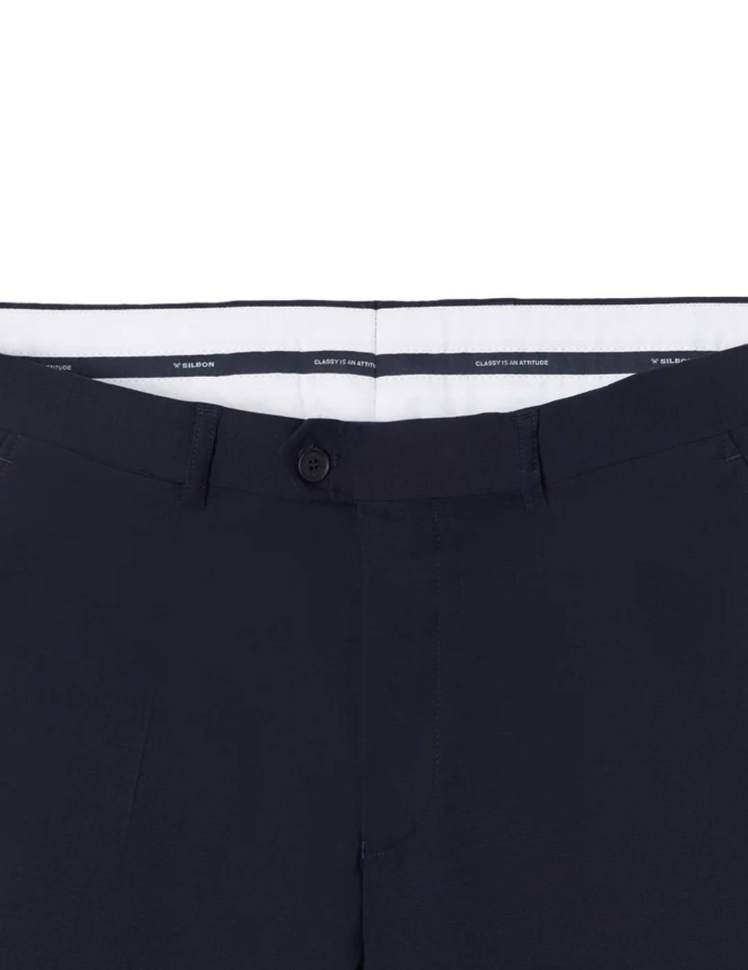 Pantalón Silbon traje stretch marino regular para hombre