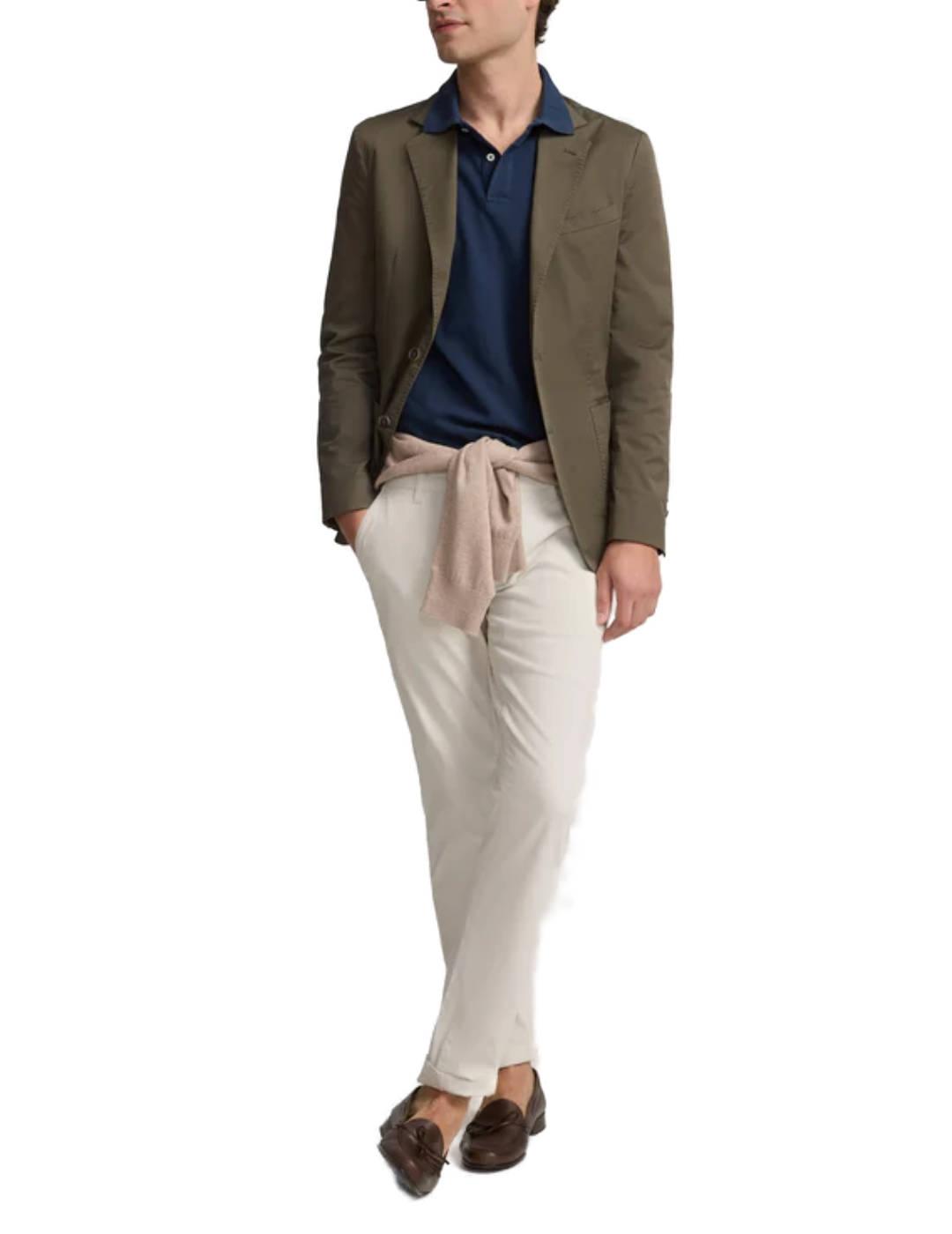 Americana Silbon casual khaki para hombre-Ng