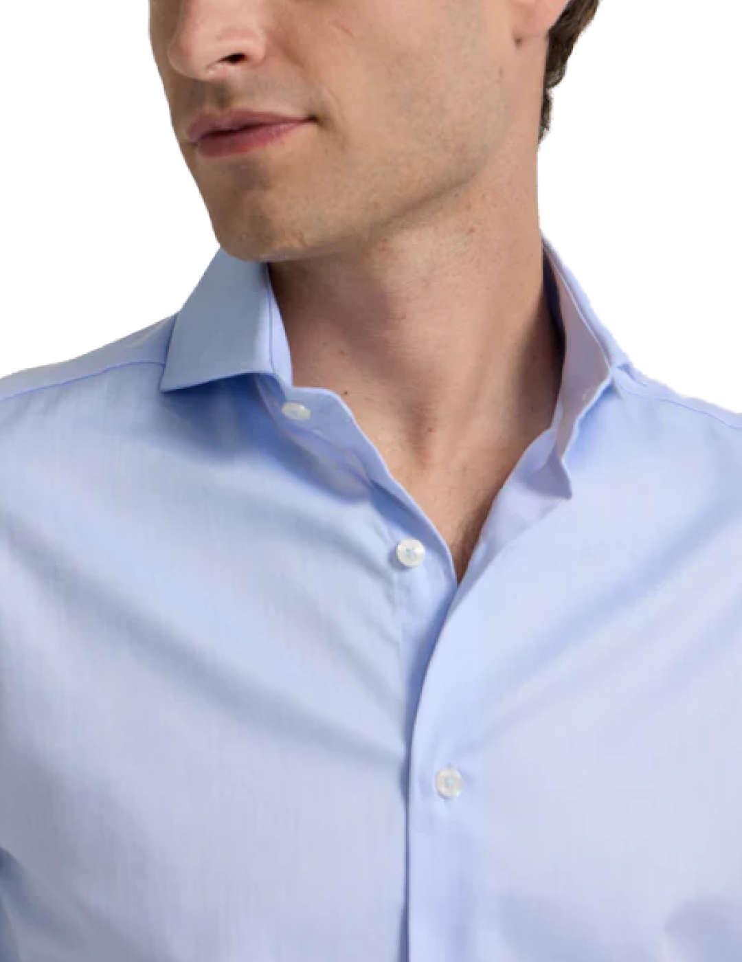 Camisa Silbon espiga celeste de vestir regular para hombre