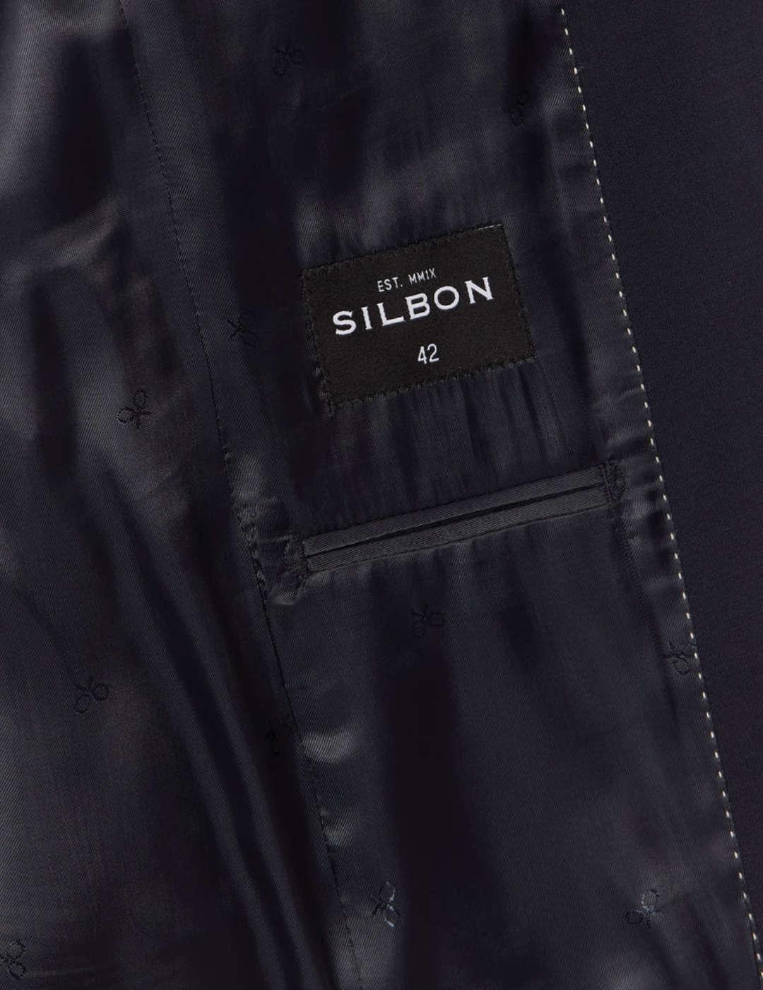 Americana de traje Silbon strecht clásica marino para hombre