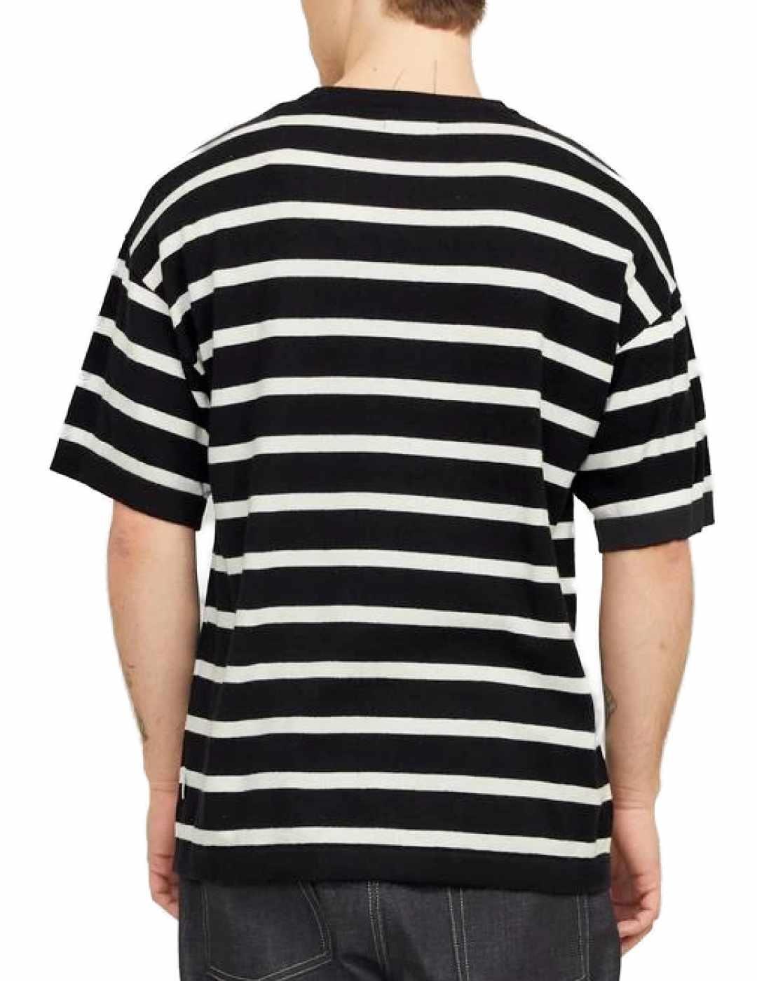 Camiseta Jack&Jones Emil negro rayas manga corta para hombre