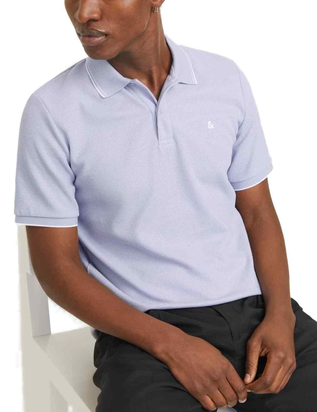 Polo Jack&Jones Austin lavanda manga corta para hombre