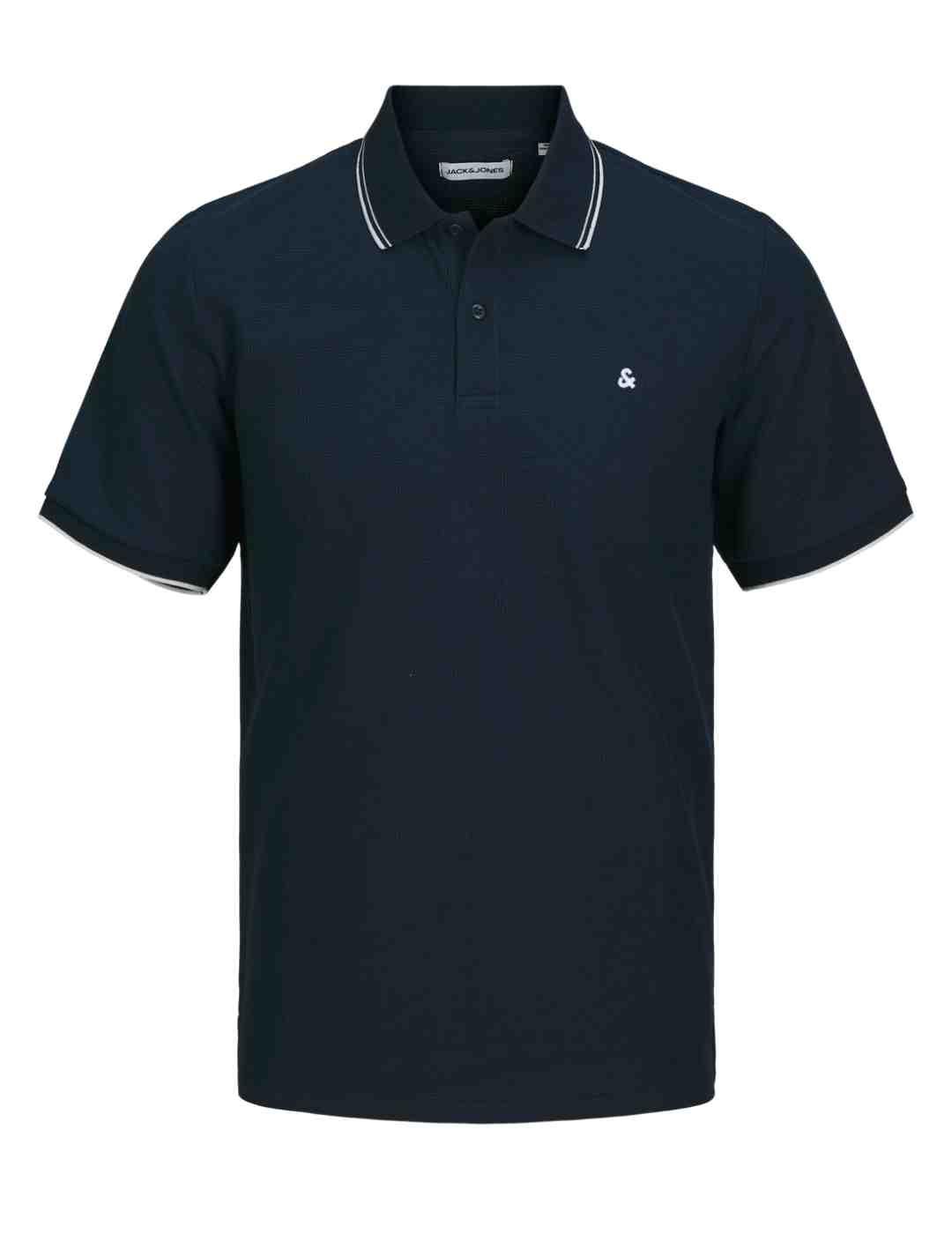 Polo Jack&Jones Austin azul marino manga corta para hombre