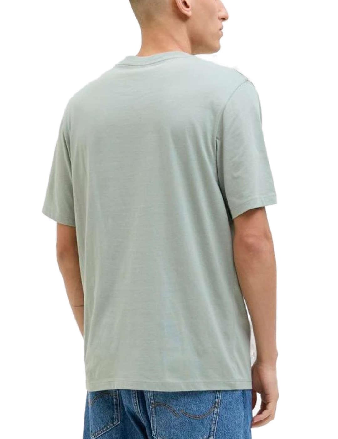 Camiseta Jack&Jones Palm verde claro manga corta para hombre