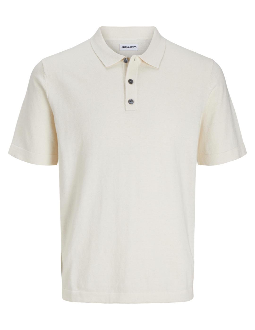 Polo Jack&Jones Emil punto blanco roto manga corta de hombre