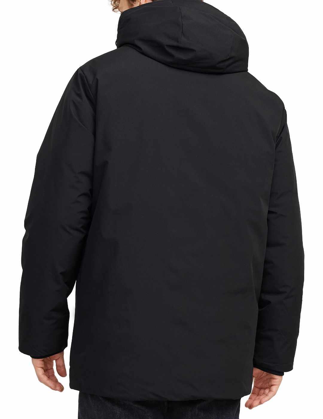 Parka Jack&Jones Planet negro con capucha para hombre