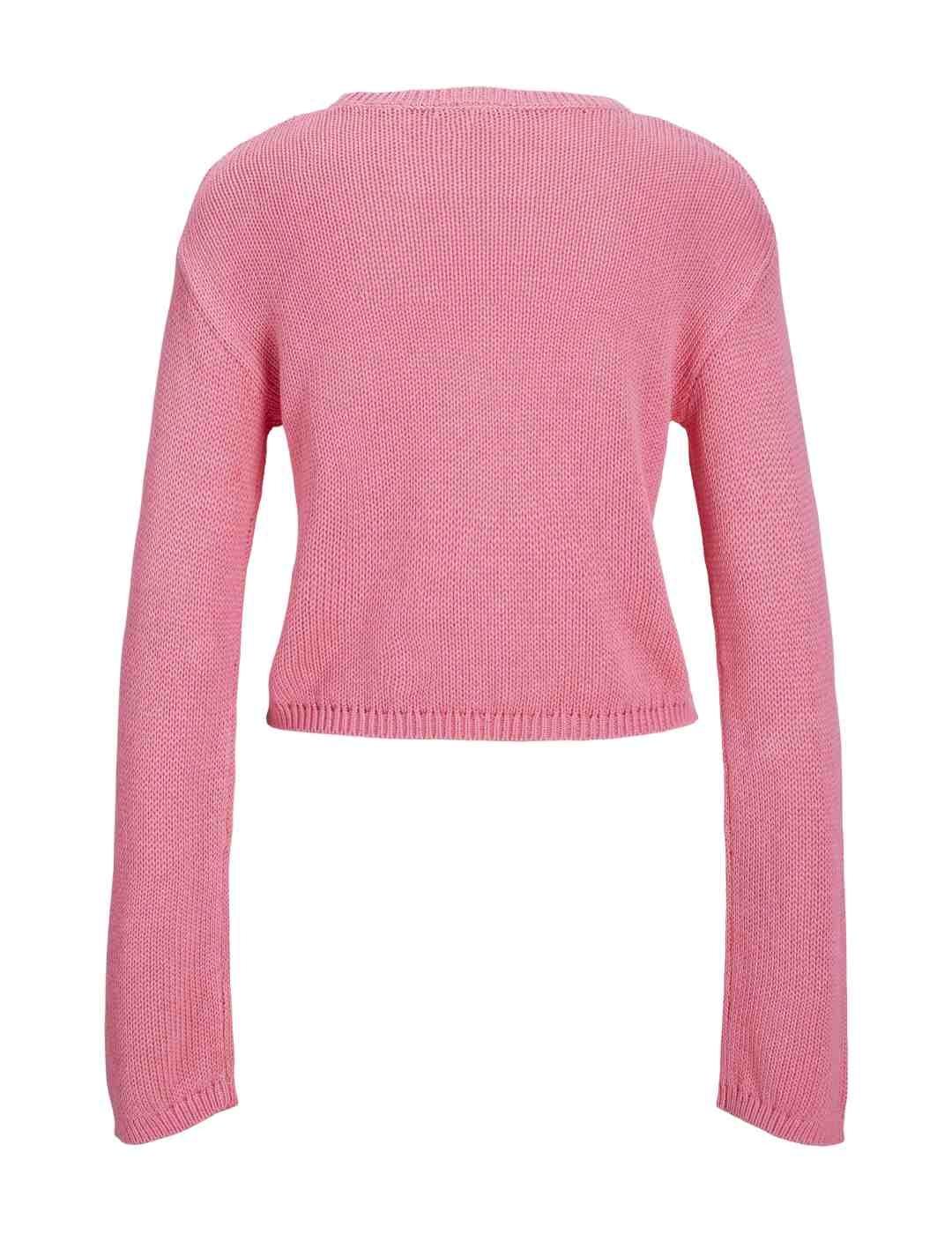 Jersey cropped JJXX Nova rosa chicle para mujer