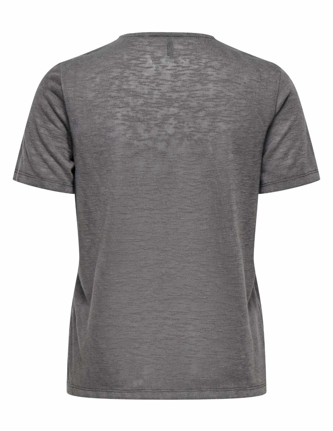 Camiseta Only Zola gris brillante manga corta para mujer