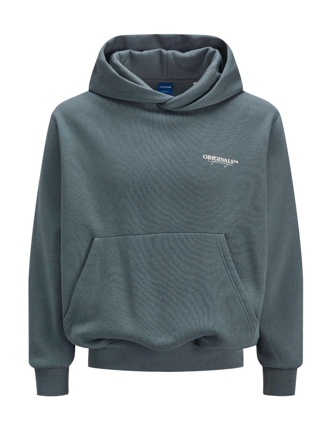 Sudadera Jack&Jones Slington azul con capucha para hombre