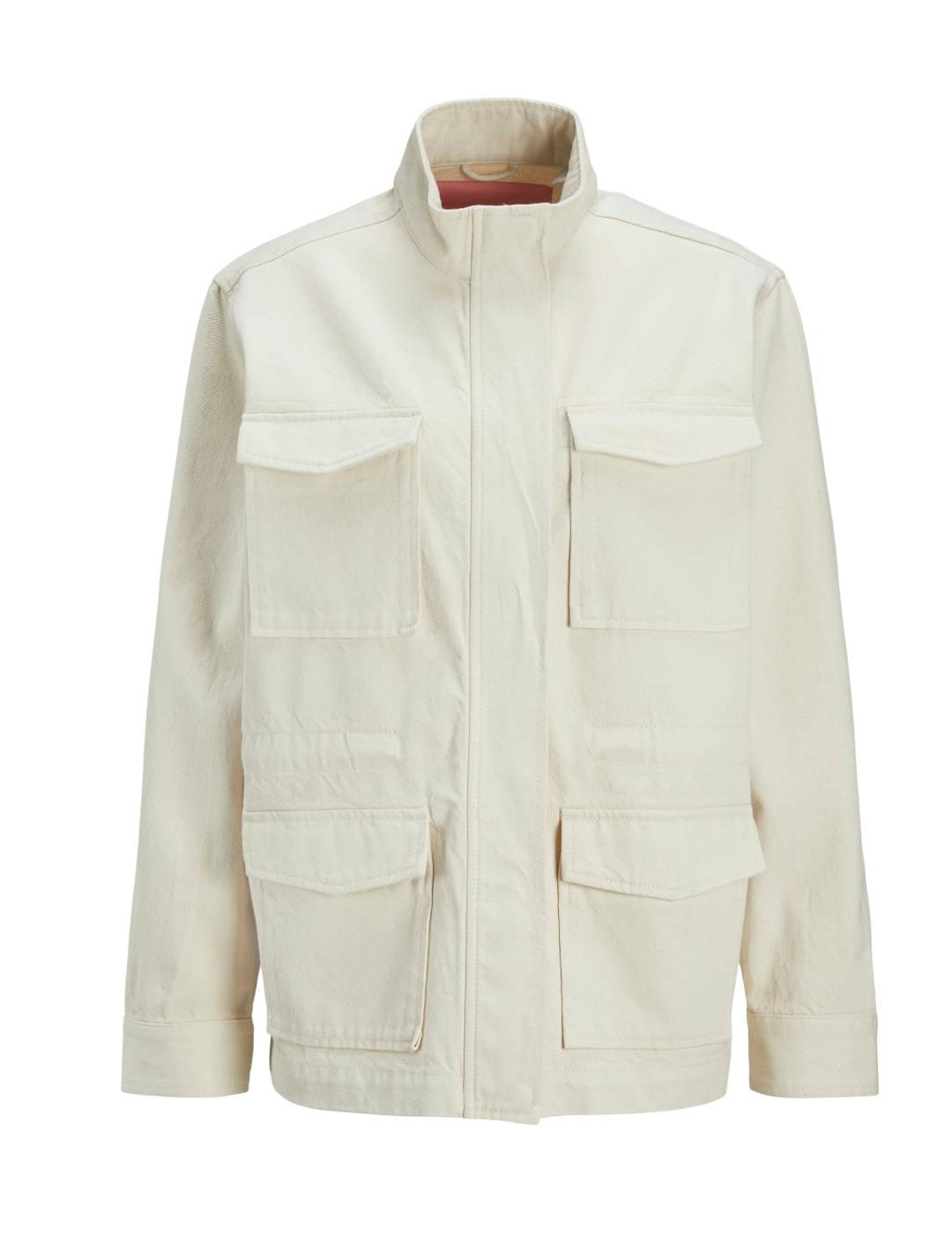 Chaqueta militar JJXX Anna blanco roto regular para mujer