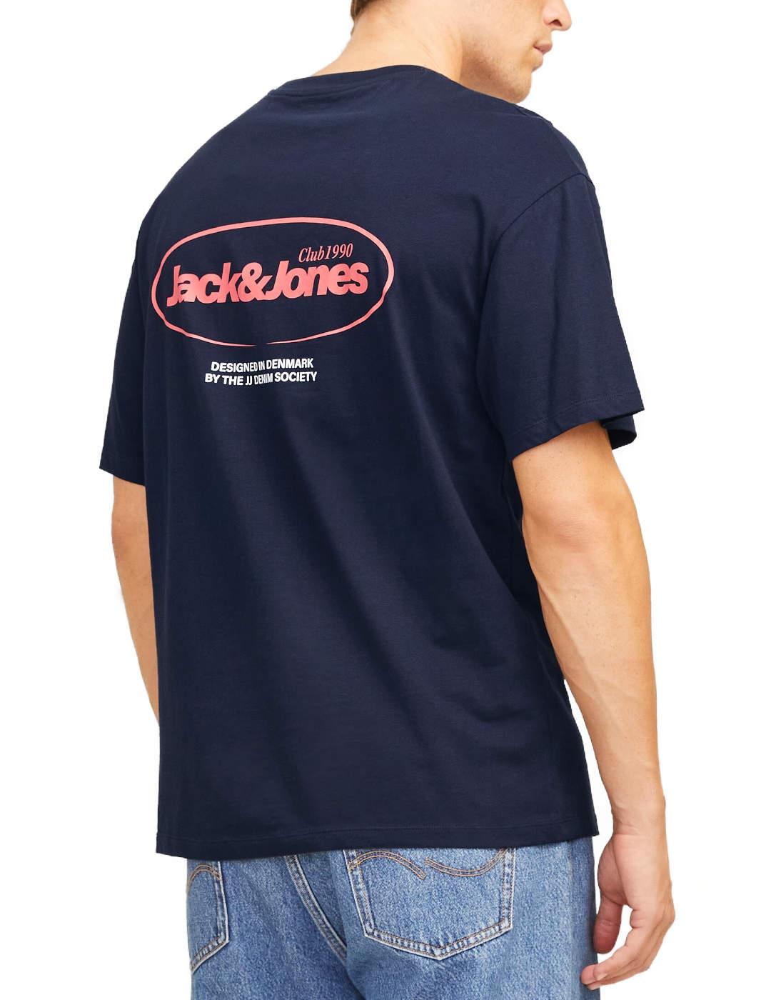 Camiseta Jack&Jones Bradley marino manga corta para hombre