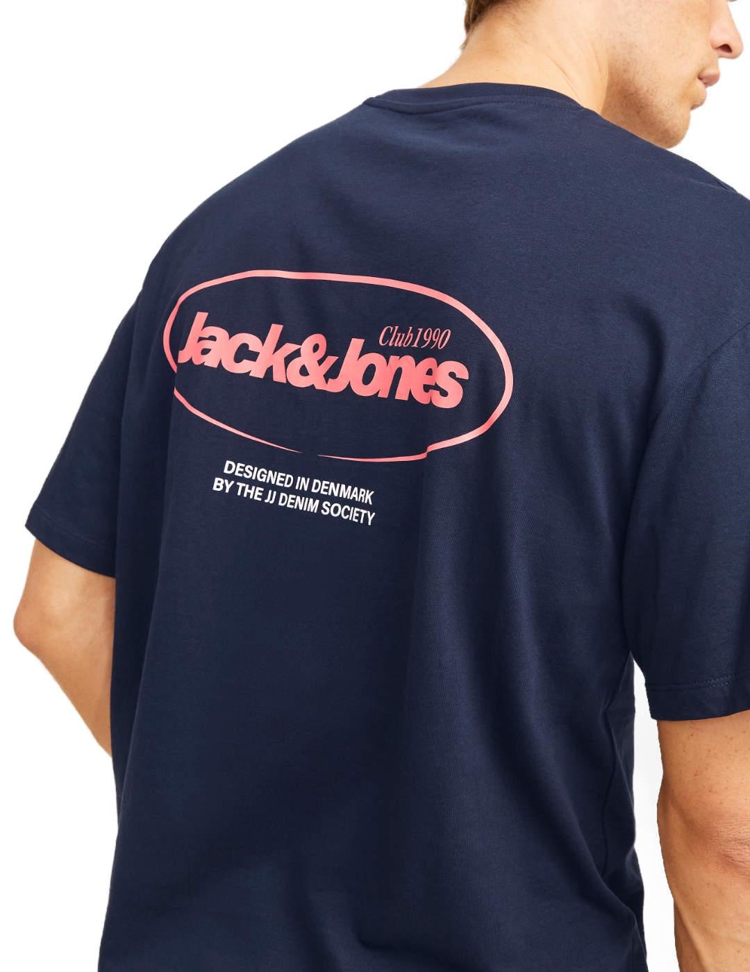 Camiseta Jack&Jones Bradley marino manga corta para hombre