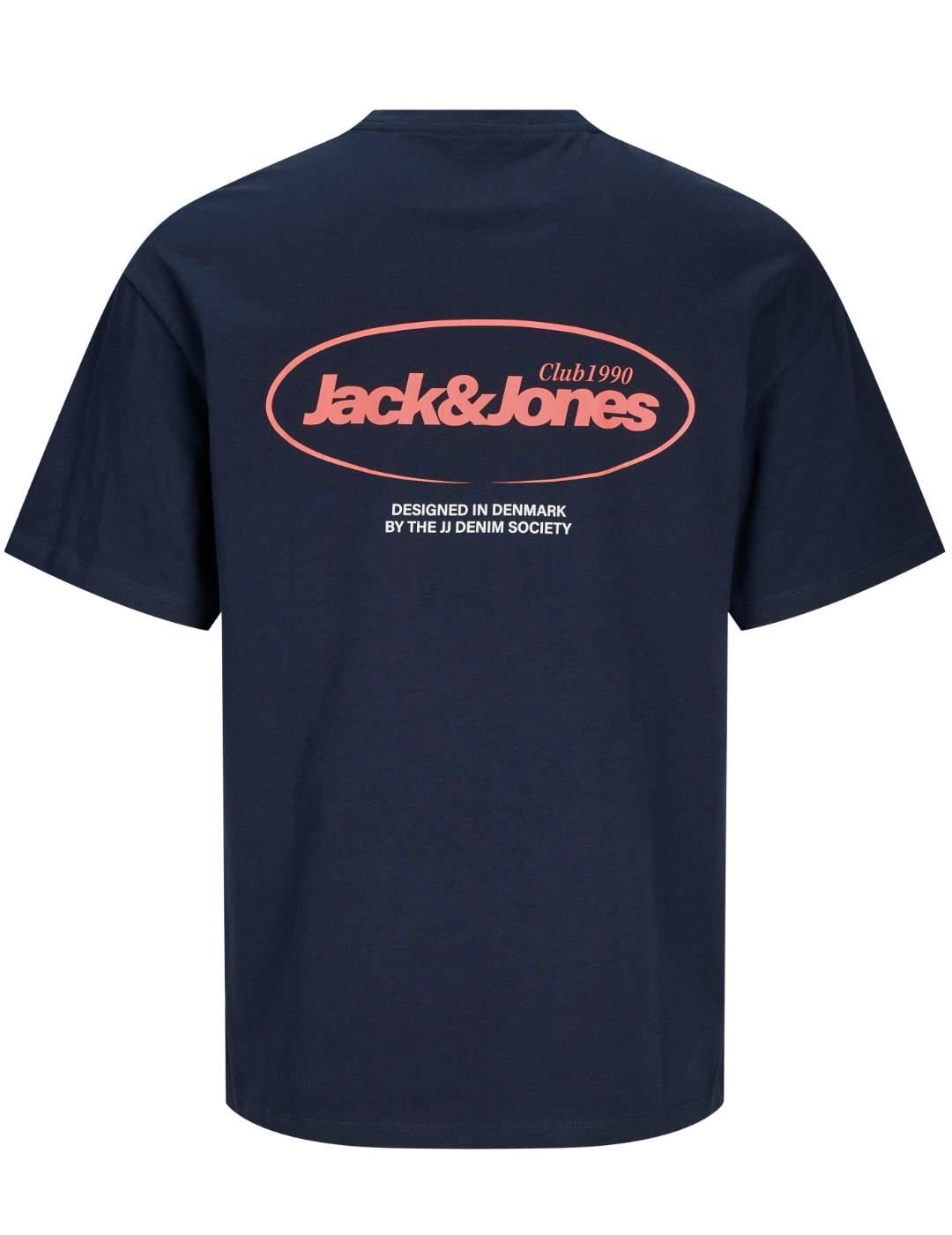 Camiseta Jack&Jones Bradley marino manga corta para hombre