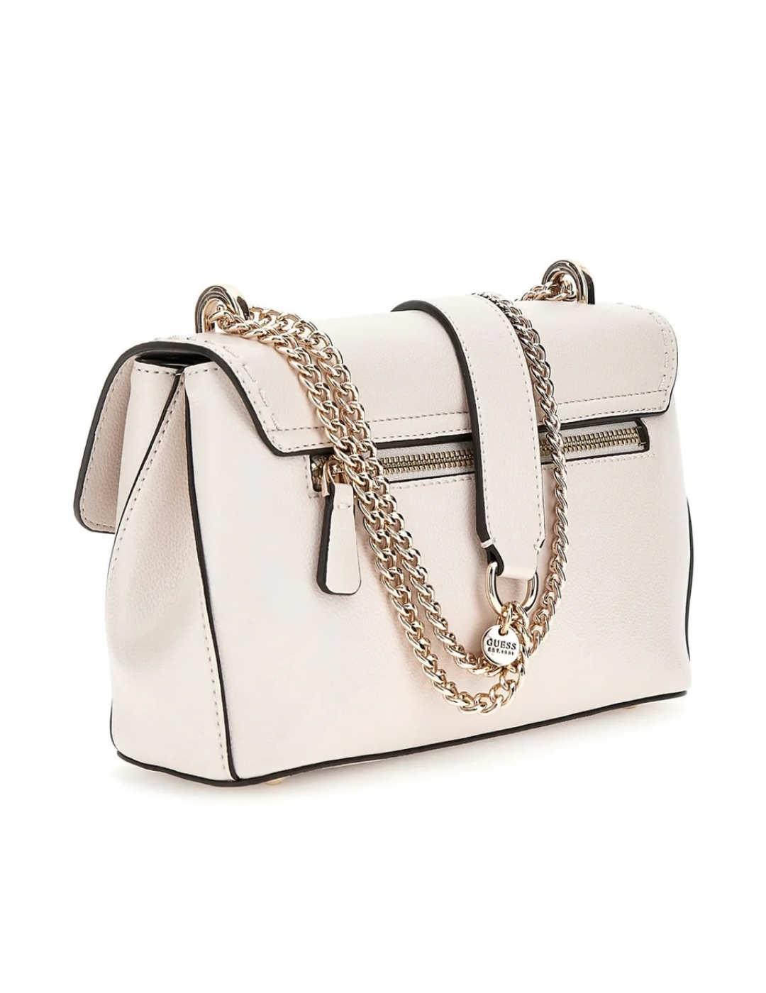 Bolso bandolera Guess Nastra Convertible crema para mujer