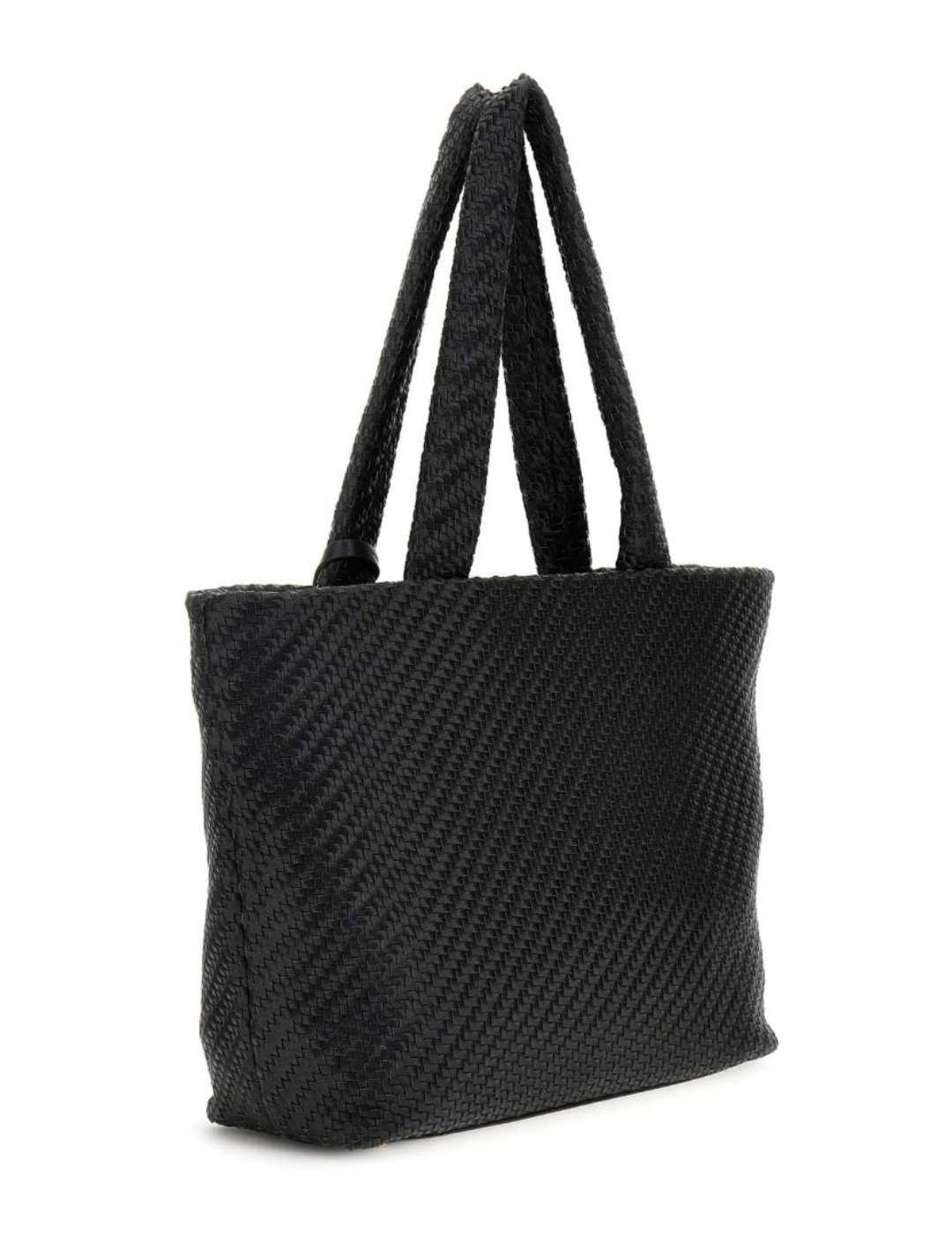 Bolso de hombro Guess Francy tote negro para mujer