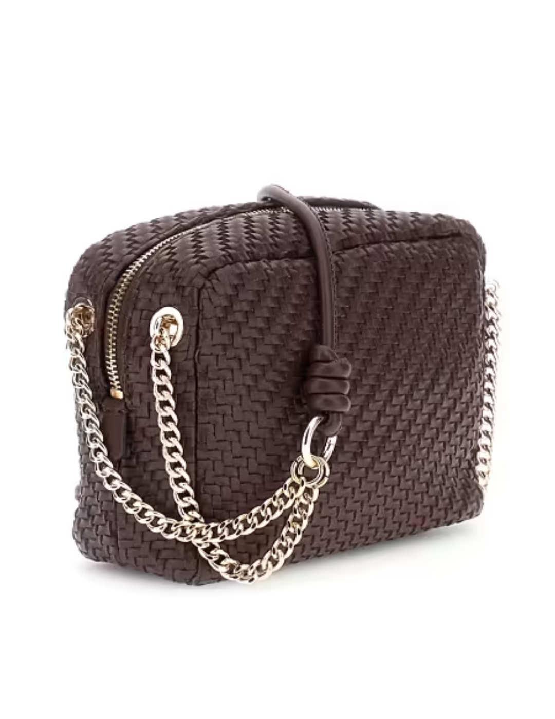 Bolso Guess Francy crozzbody violeta con textura para mujer