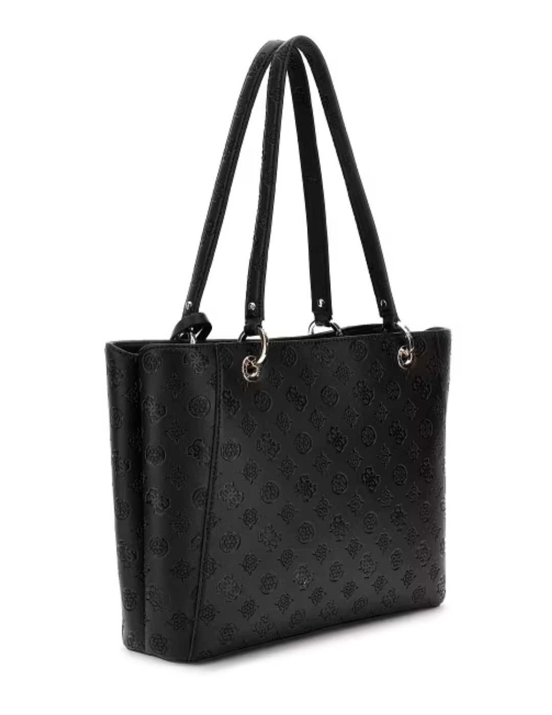 Bolso Guess Gerty tote negro con estampado para mujer