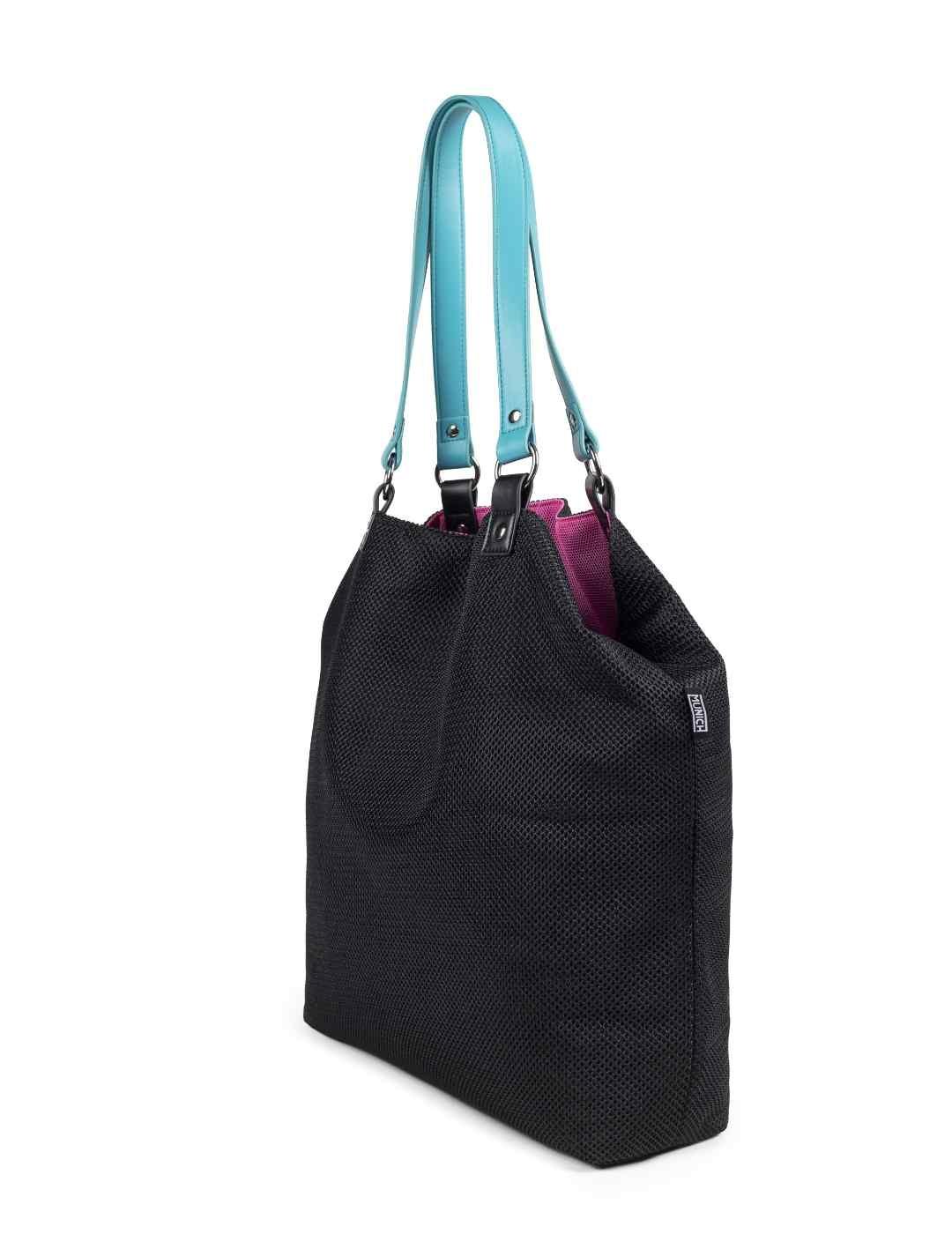 Bolsa Munich tote reversible negro y rosa para mujer