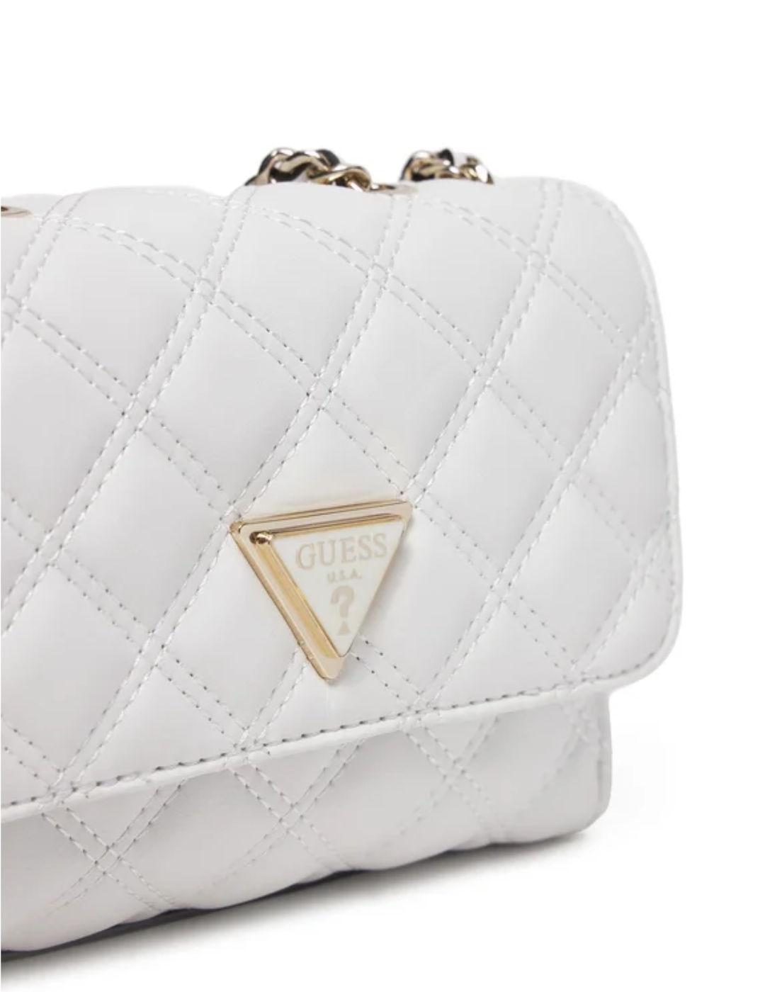 Bolso bandolera Guess Giully mini blanco para mujer