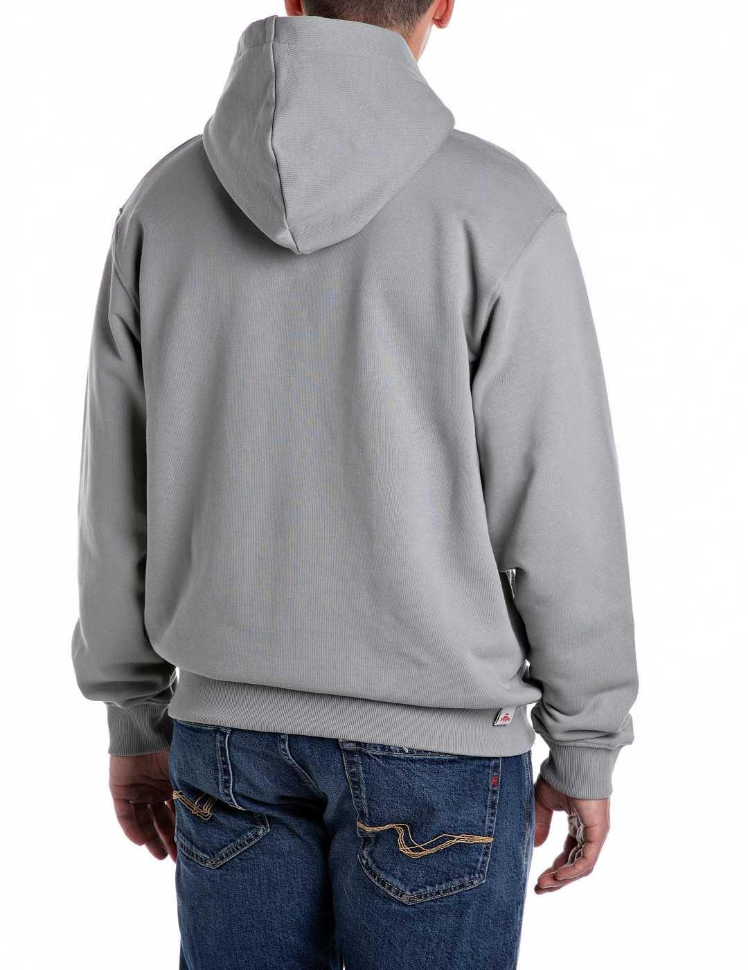 Sudadera Replay gris oscuro con capucha para hombre