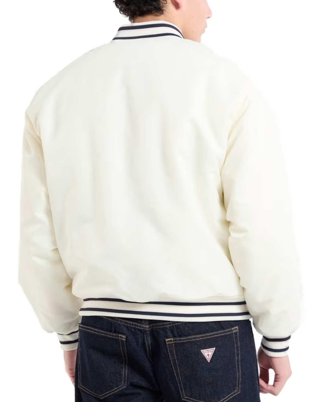 Chaqueta bomber Guess Jeans beige y marino para hombre