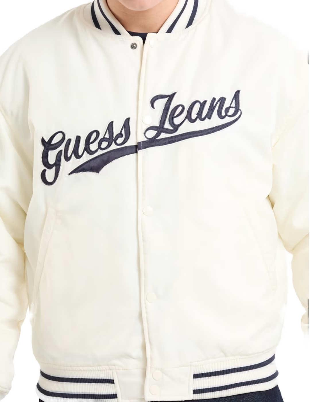 Chaqueta bomber Guess Jeans beige y marino para hombre