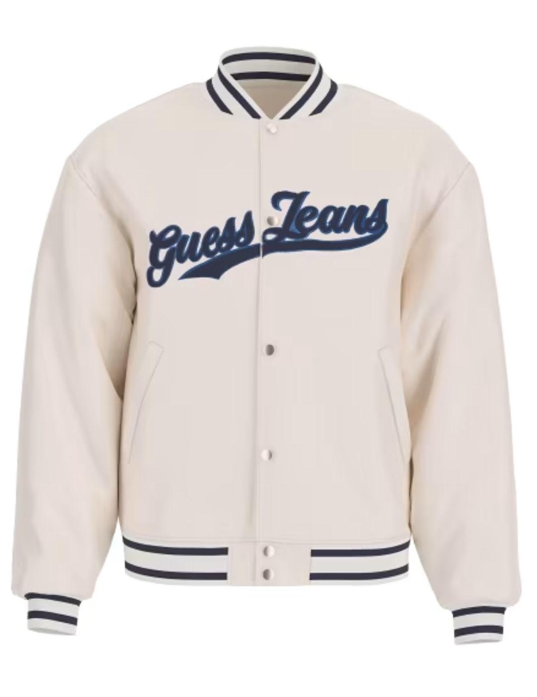 Chaqueta bomber Guess Jeans beige y marino para hombre