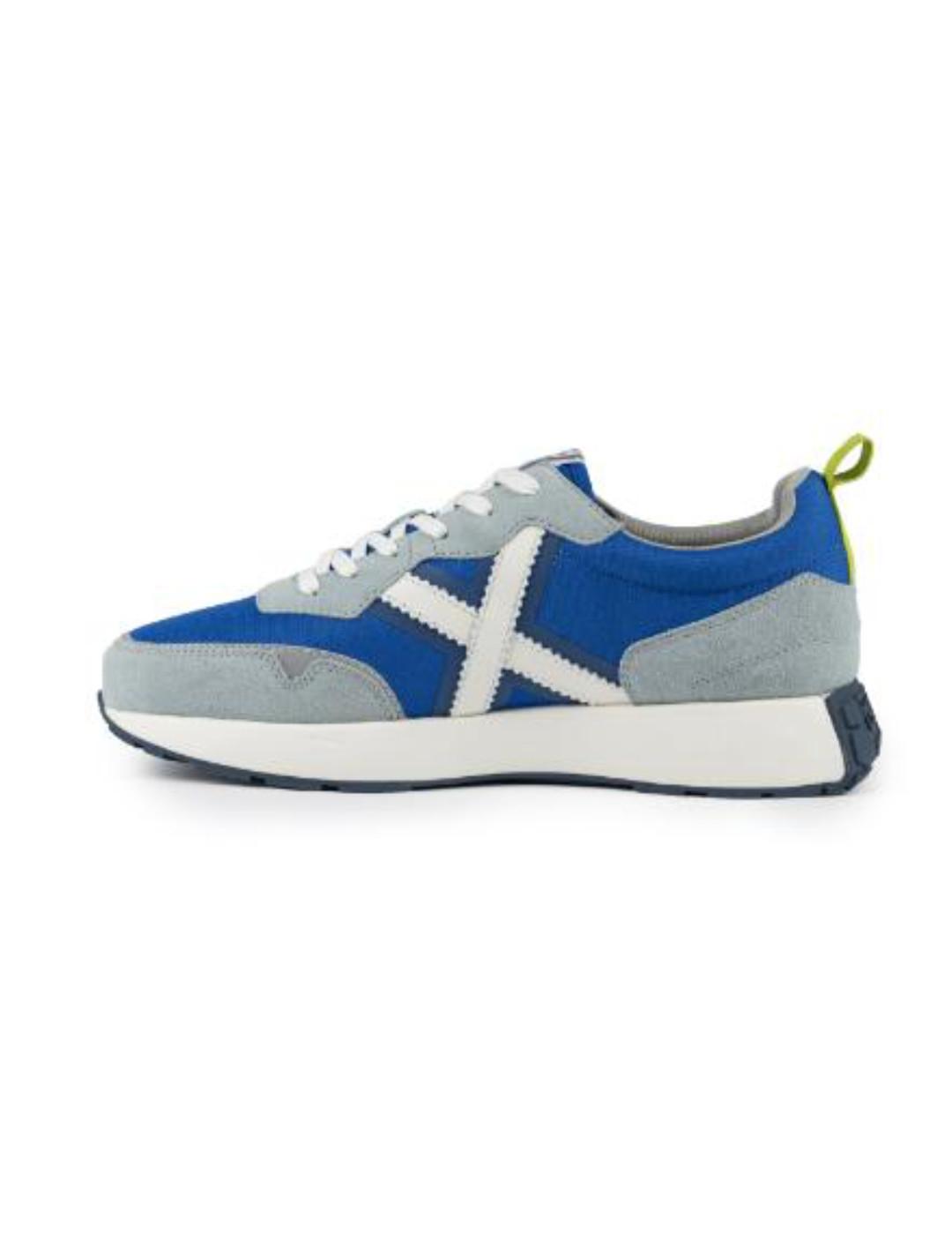 Zapatilla deportiva Munich Xemine 77 azul y gris para hombre