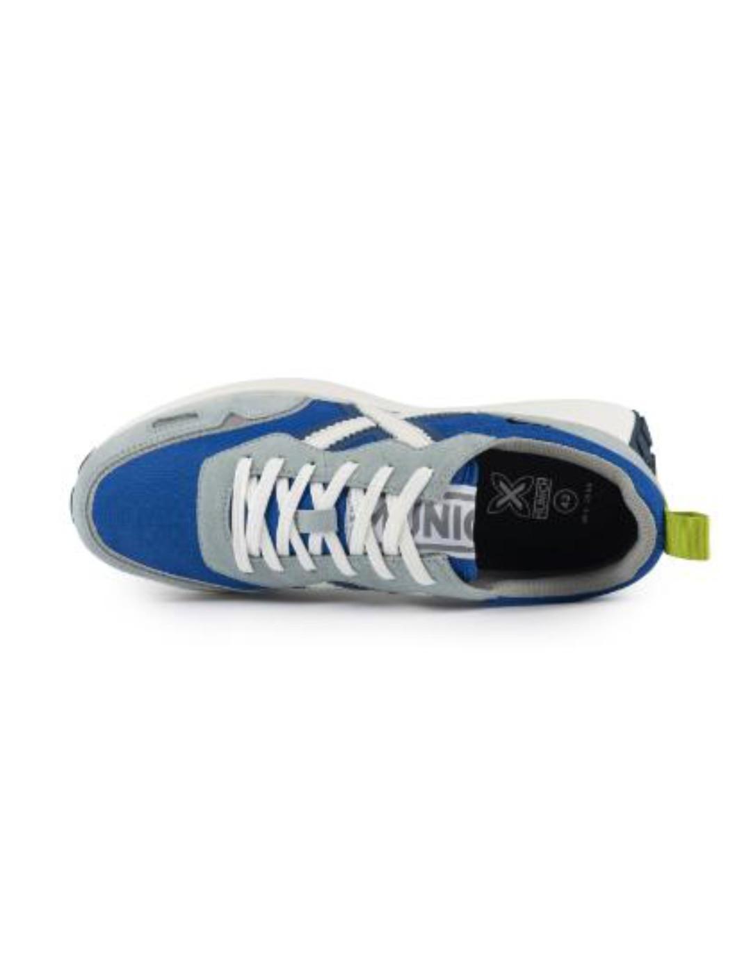 Zapatilla deportiva Munich Xemine 77 azul y gris para hombre