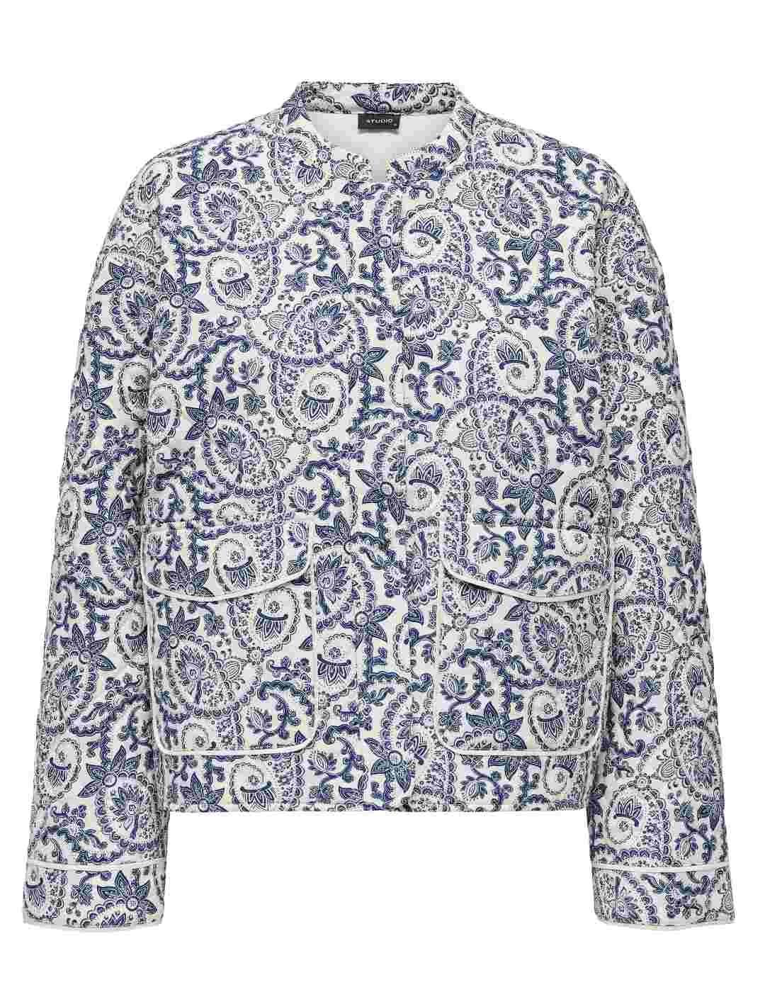 Chaqueta Only Hallie blanca estampado azul regular de mujer