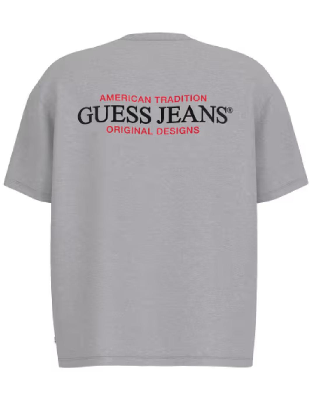 Camiseta Guess Jeans American gris manga corta para hombre