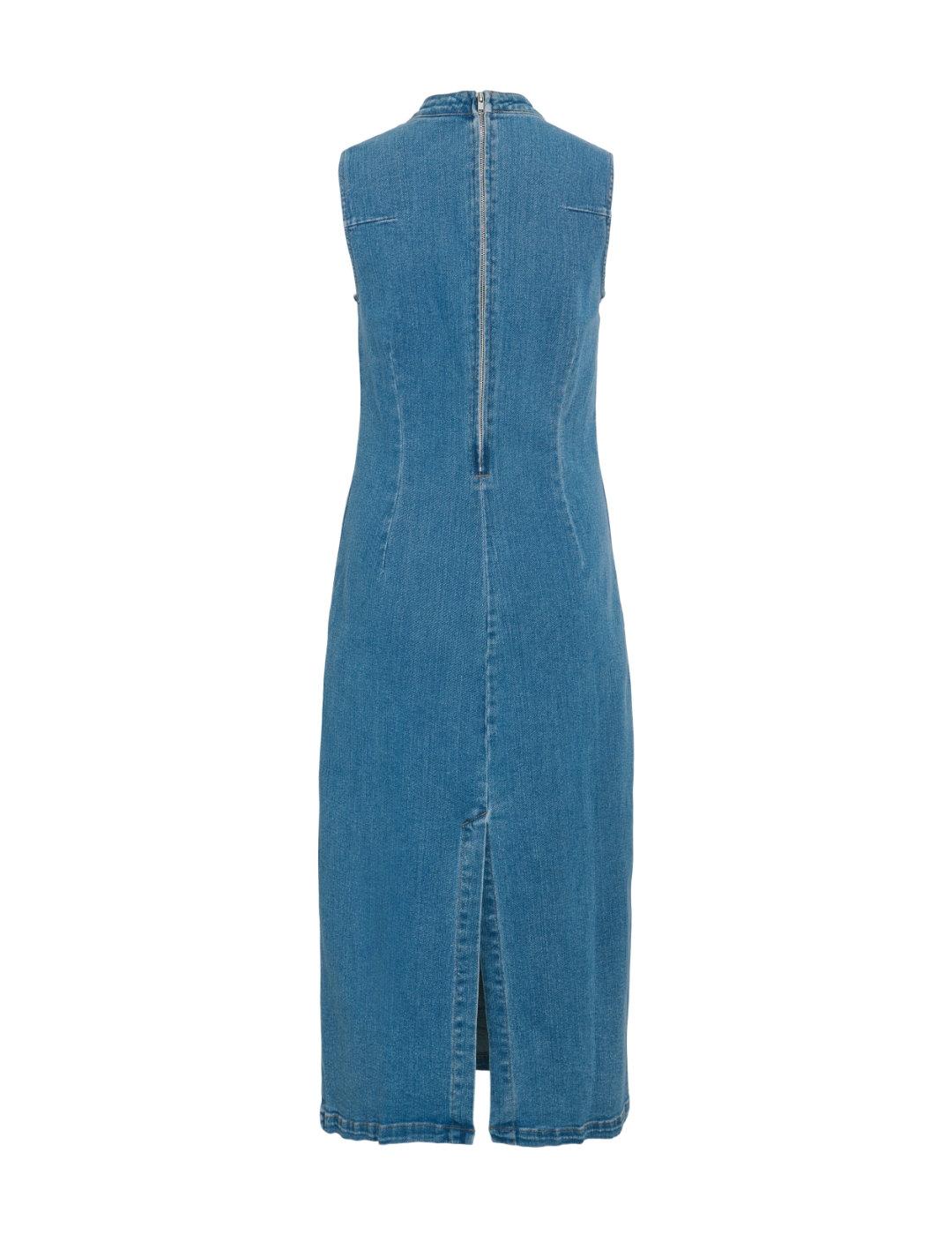 Vestido Vila Winona denim midi azulón regular para mujer